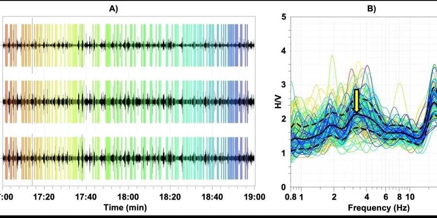 Illustrative image of HVSR microtremor survey (Nakamura method) in Birmingham Alabama